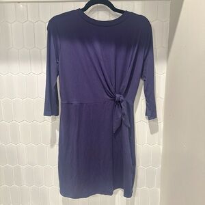 Purple Tie-Front Dress